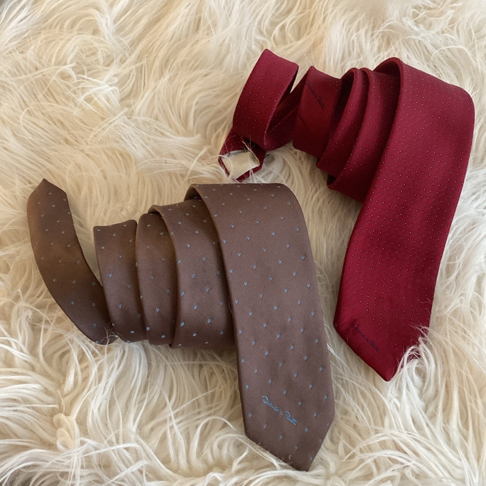 Oscar de la RENTA men's ties set of two